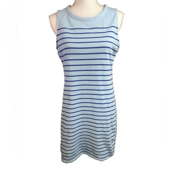 VINEYARD VINES Shift Overdyed Nantucket Size S Blue Striped Sleeveless Dress - Picture 1 of 9
